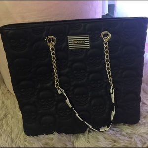 Betsey Johnson Signature Skull Tote (Small/Medium)